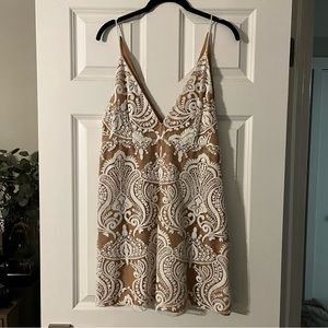 Free People- Ivory Dress- Embellished- 12- NWT